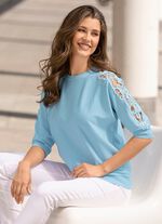 Pullover in weich fließender Qualität BLEU