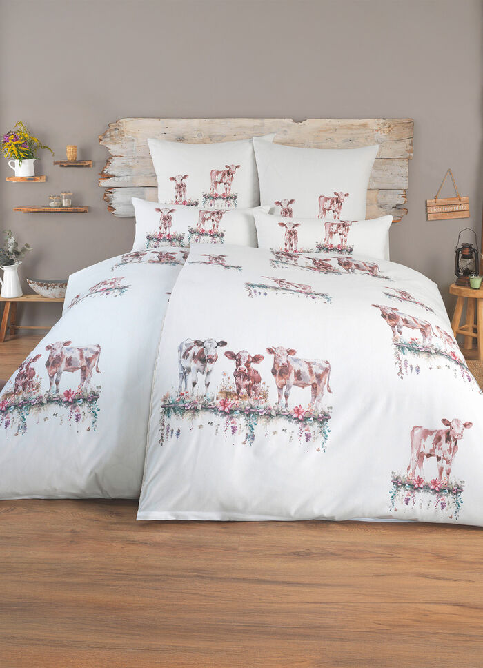 Polycotton-Bettwäsche-Garnitur mit Reißverschluss 