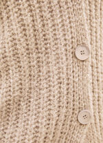 Strickjacke mit Paillettengarn BEIGE MELIERT