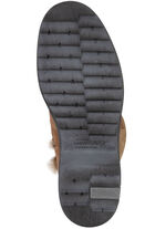 Waldl&auml;ufer Schn&uuml;r-Stiefelette mit kuscheligem Kragen aus Lammfell BRAUN