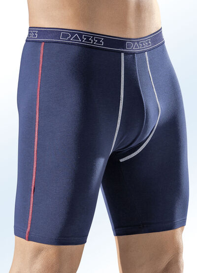 Viererpack Longpants, uni mit Kontrastnähten 