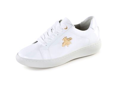 ELENA EDEN Sneaker aus Lackleder mit edlem Metallschmuck 