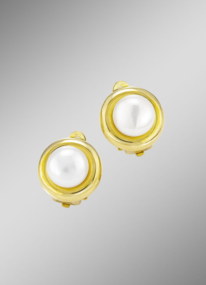 Ohrclips mit Süßwasser-Zuchtperlen 