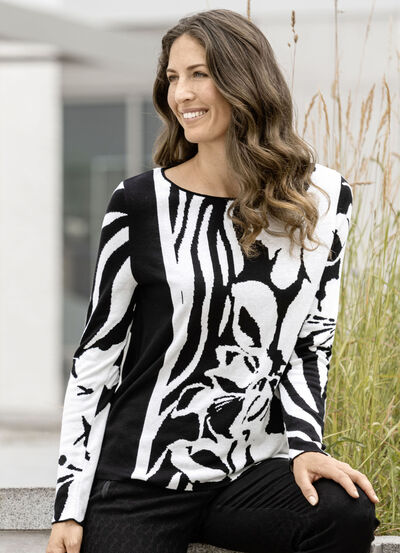 Pullover in Jacquard-Dessin 