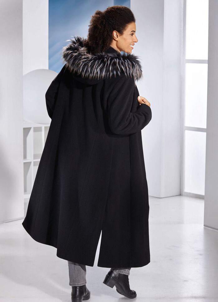 Mantel mit abnehmbarer Kapuze 