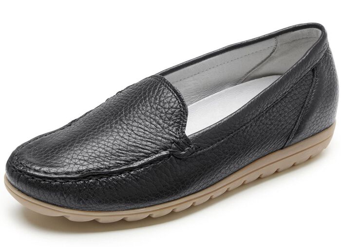 Waldl&auml;ufer Slipper aus edlem, genarbtem Hirsch-Nappaleder 