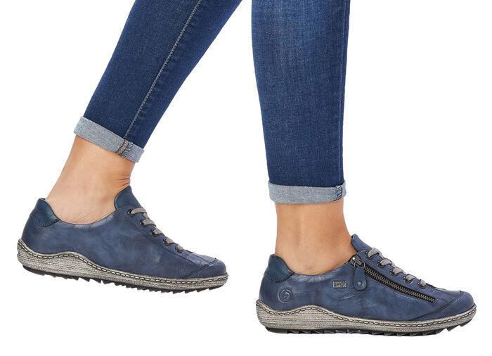 Remonte, bequeme Damen-Sneaker, Weite G, mit herausnehmbarem Fußbett BLAU