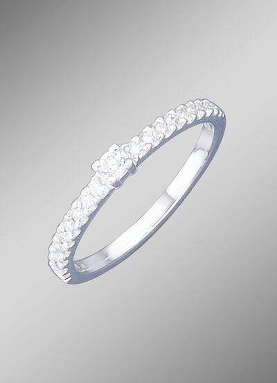 Damenring mit lupenreinen Brillanten 