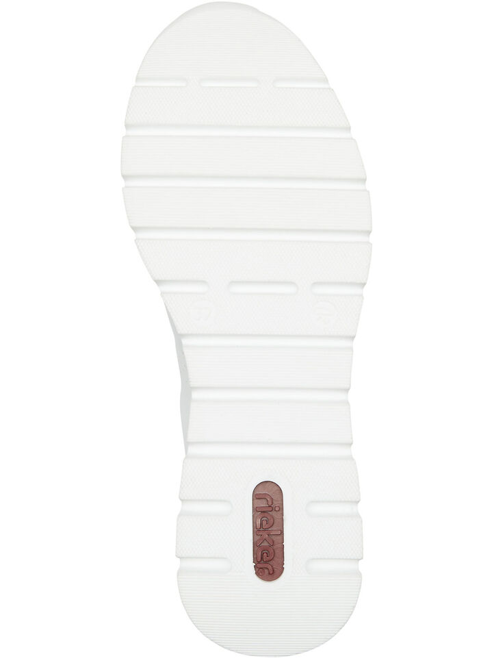 Rieker, bequeme Damen-Sneaker, Weite G, mit Reißverschluss WEISS