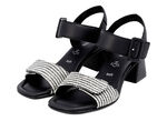 Remonte Sandalette mit Flechtdurchzügen SCHWARZ-WEISS