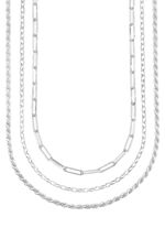 Schmuckset, 3-teilig, aus drei Halsketten 