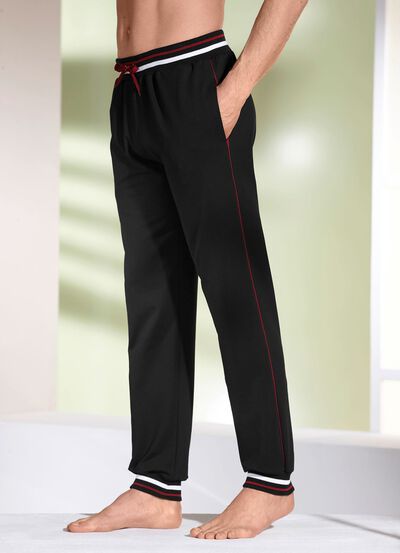 Hose mit Ripp-B&uuml;ndchen 