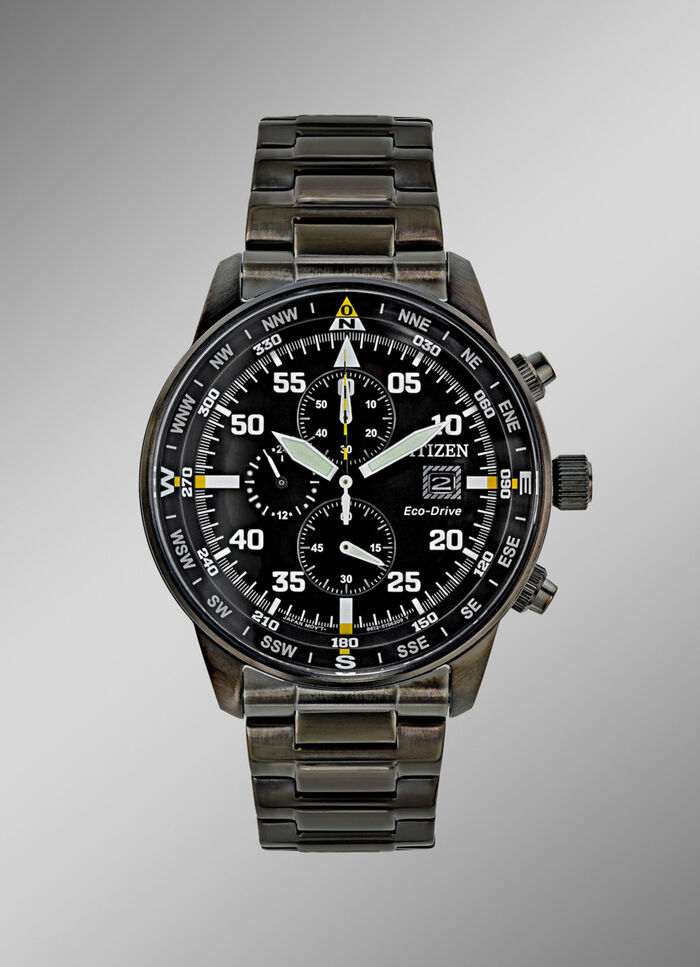 Solar-Herrenuhr in Flieger-Optik  