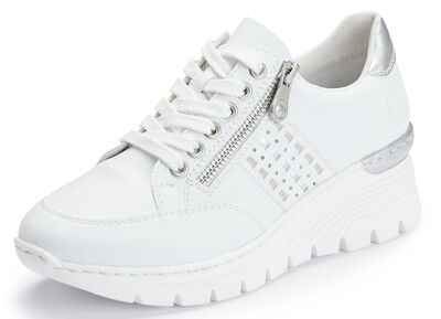 Rieker, bequeme Damen-Sneaker, Weite G, mit Reißverschluss 