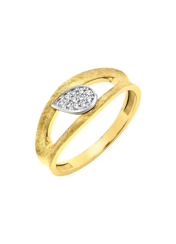 Raffinierter Damenring mit 11 Brillanten 