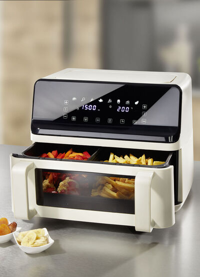 Digitale Heißluftfritteuse mit Touchdisplay 