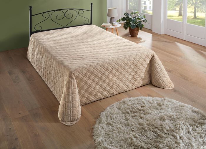 Tagesdecken in Cordoptik-Optik NATUR