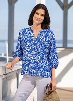 Bluse mit Hemdkragen 