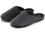 Zweierpack, klassische Herren-Hausschuhe, Weite H, mit anatomisch geformtem Fu&szlig;bett 1X GRAU, 1X SCHWARZ