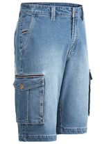 Jeans-Bermudas mit Cargotaschen JEANSBLAU
