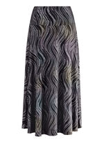 Rock mit edel schimmerndem Glanzdruck SCHWARZ-GRAU-MULTICOLOR