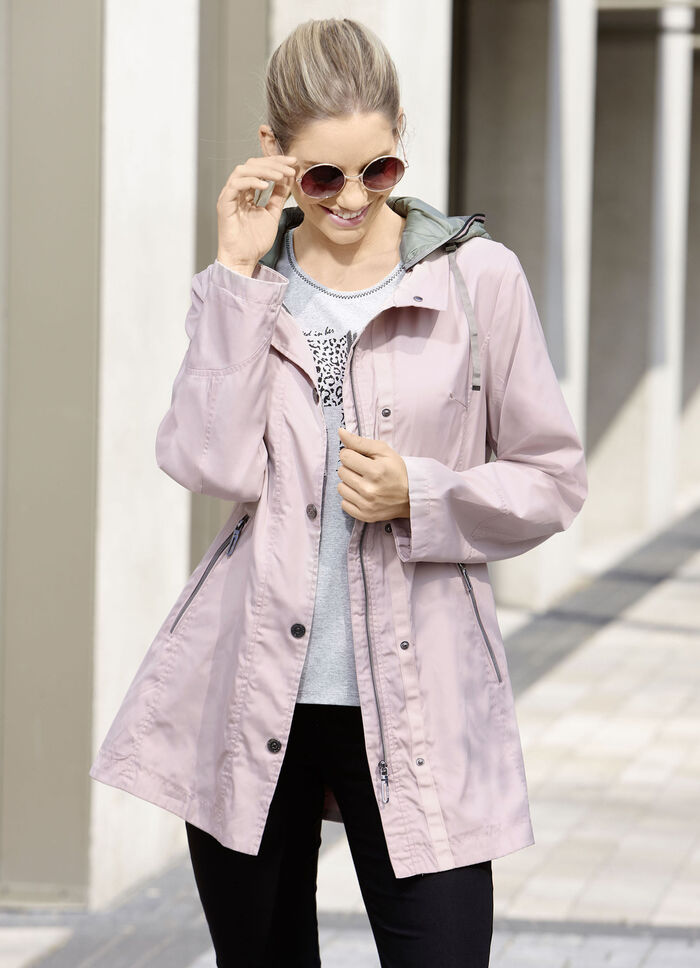 Funktionsjacke mit abnehmbarer Kapuze 