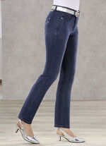 Bauchweg-Jeans in 5-Pocket-Form DUNKELBLAU