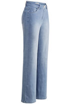 Jeans in aktueller Fingerprint-Dessinierung HELLBLAU