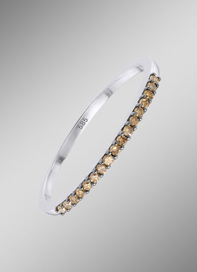 Exquisiter Damenring mit braunen Diamanten 