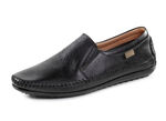 GINO GALANTE, leichte Herren-Slipper, mit Gummizug SCHWARZ