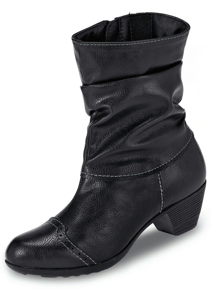 Andrea Conti, modische Damen-Stiefeletten, Winterschuhe, mit Reißverschluss SCHWARZ