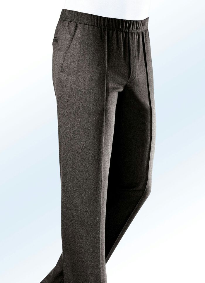Schlupfhose von "Klaus Modelle" mit Gummibund in 5 Farben DUNKELBRAUN