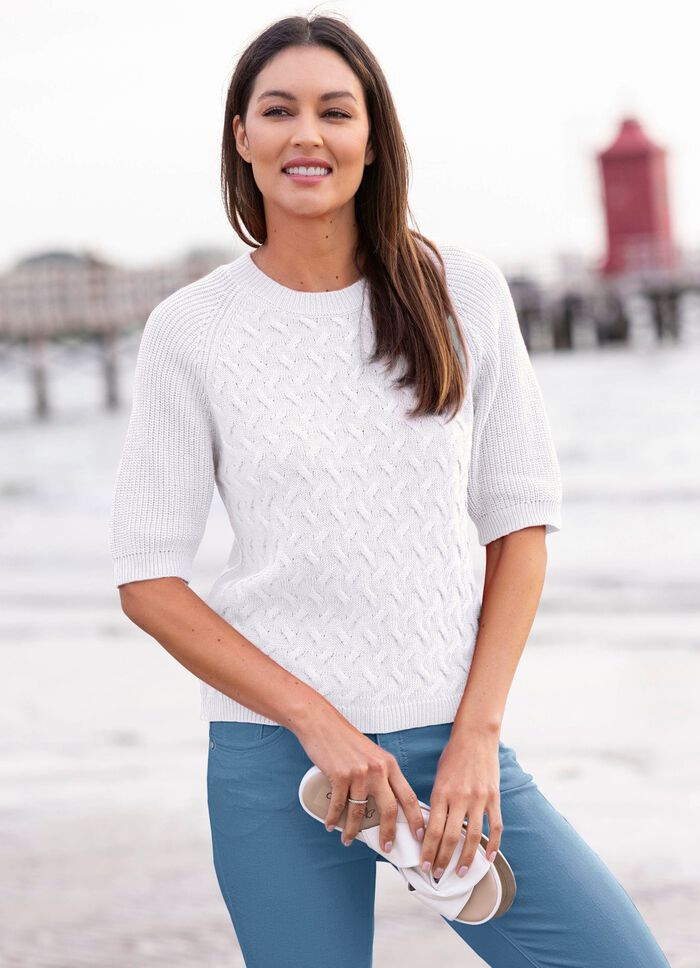 Pullover mit nachhaltig recycelter Baumwolle 