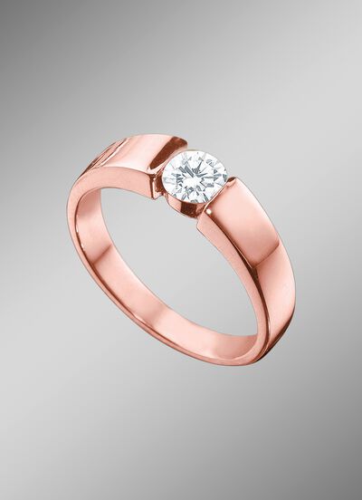 Massiver Damenring in Ros&eacute;gold 