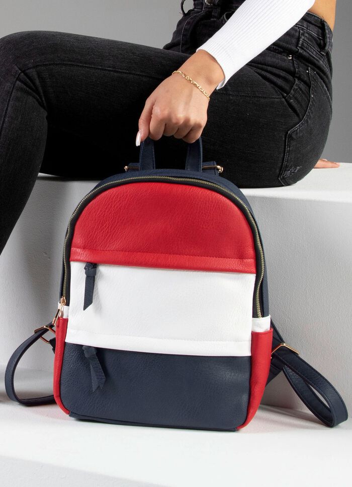 Rucksack in Color-Blocking-Optik 