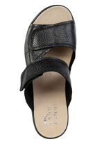 ELENA EDEN, bequeme Damen-Pantoletten, Weite H, mit herausnehmbarem Fu&szlig;bett SCHWARZ