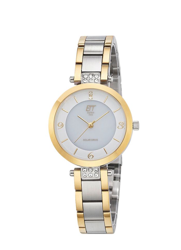 ETT-Solar-Damenuhr mit Edelstahlbandgeh&auml;use 