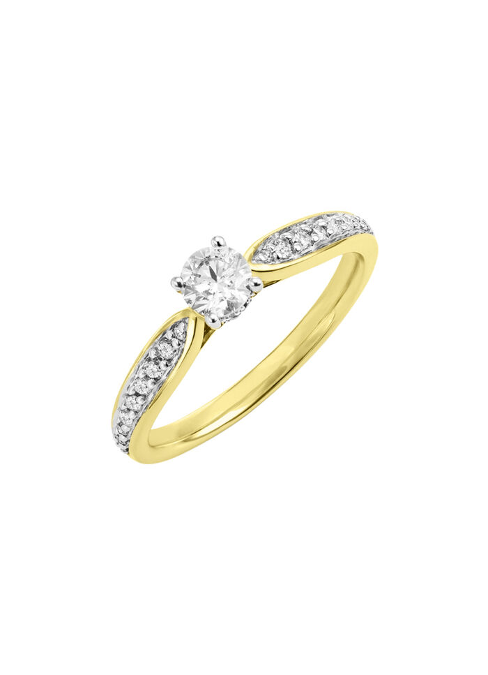 Edler Damenring mit Brillanten und Diamanten 