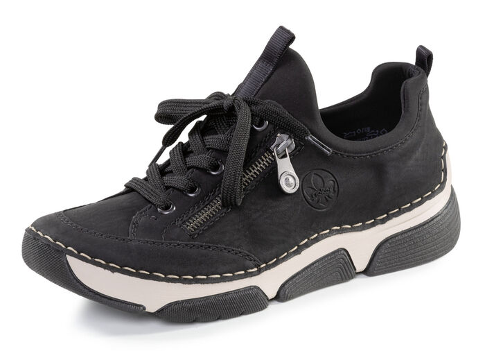 Rieker Sneaker aus schattiertem Synthetik und Textil SCHWARZ