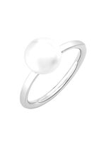 Klassischer Damenring mit Süßwasser-Zuchtperle 