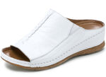 Gemini Pantolette mit seitlichen Gummizügen WEISS