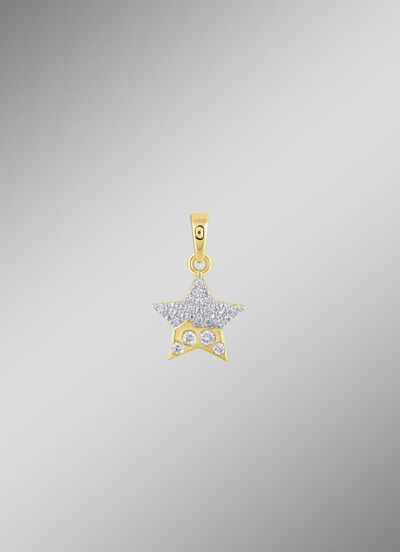 Stern-Anh&auml;nger mit 20 Brillanten 