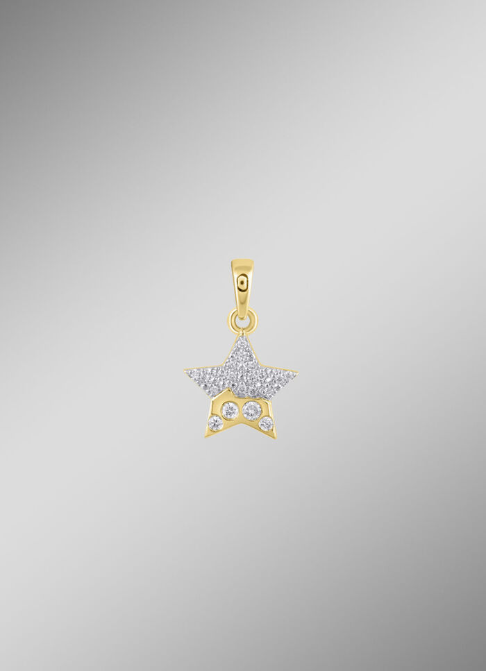Stern-Anhänger mit 20 Brillanten 
