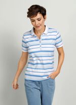 Poloshirt mit Kontrast-Rippenb&uuml;ndchen 