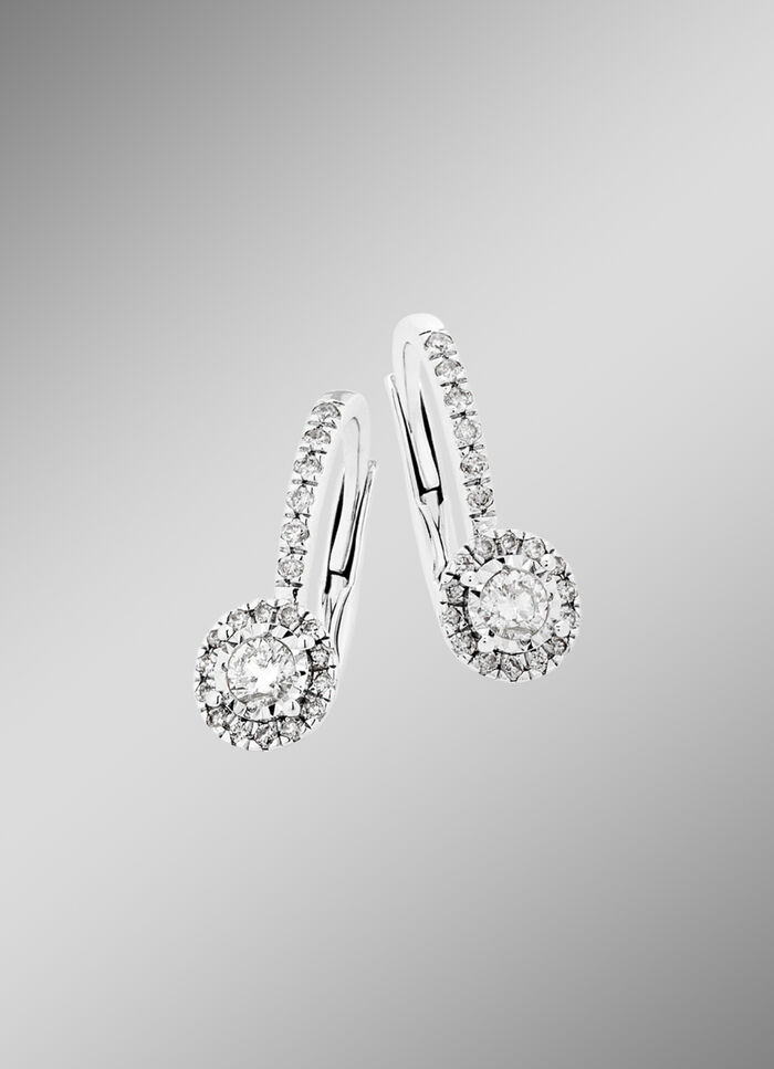 Edle Ohrringe mit Brillanten und Diamanten 