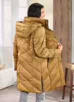 Funktions-Kurzmantel mit abnehmbarer Kapuze MESSING