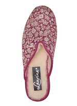 Laurina Pantoffel mit Blumen-Stickerei BORDEAUX