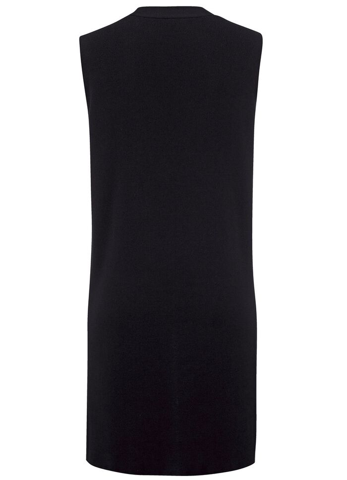 Strickweste mit dekorativem Verschluss SCHWARZ