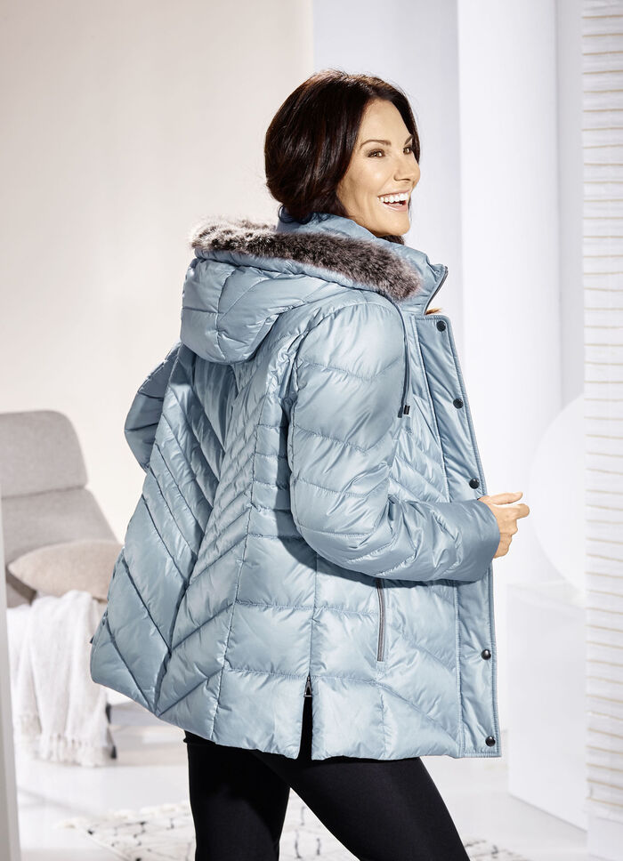 Jacke mit Reißverschluss an den Seitenschlitzen BLEU