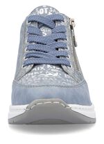 Rieker Schn&uuml;r-Sneaker aus bedrucktem Synthetikmaterial HELLBLAU-SILBER